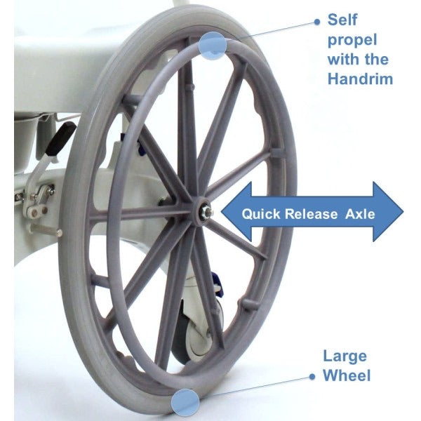 Aquatec Ocean Ergo Self Propel & Ocean Ergo XL shower chair