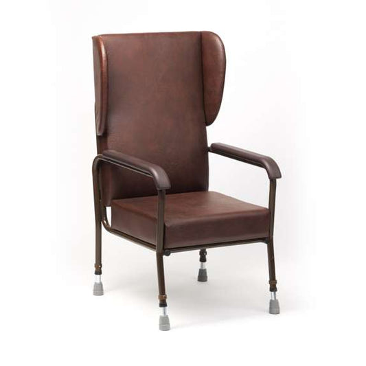 Laxey High Back Chair, Height Adjustable with Wings